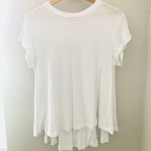 WHITE HIGH LOW FLOWY UO TOP